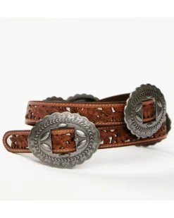 Shyanne Women's Concho Cutout Underlay Belt