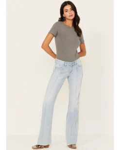 Shyanne Women's Light Wash Low Rise Seamed Bootcut Jeans -Shyanne Store 2000383329 413 P1