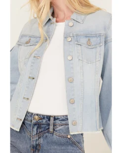 Shyanne Women's Denim Button-Down Fray Shacket -Shyanne Store 2000383363 413 P3