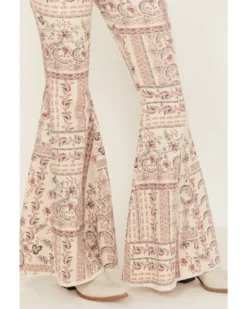 Shyanne Women's High Rise Paisley Americana Print Flare Jeans 7 Shyanne Women's High Rise Paisley Americana Print Flare Jeans -Shyanne Store 2000383713 900 P2