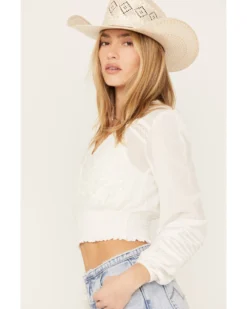 Shyanne Women's Long Sleeve Embroidered Blouse