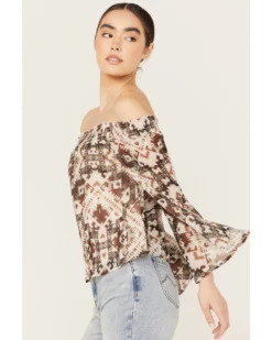 Shyanne Women's Off The Shoulder Chiffon Blouse -Shyanne Store 2000386672 200 P2