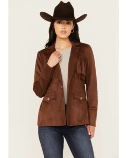 Shyanne Women's Faux Suede Fringe Jacket