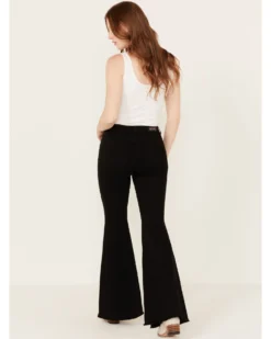 Shyanne Women's High Rise Destructed Super Flare Stretch Jeans